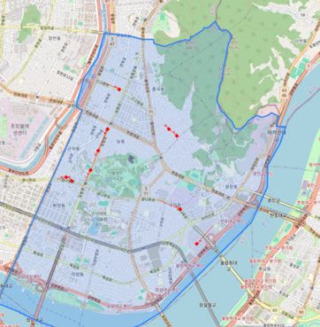 ⑤ RiskIndex 가중합 기준 상위 10개 도로